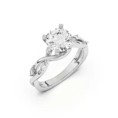 Maxime Twisted Marquise Diamond Engagement Ring