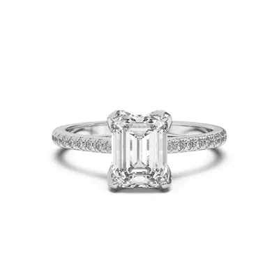 Marian Lab Diamond-Encrusted Tulip Prong Pavé Engagement Ring