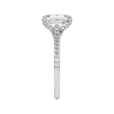 Marian Lab Diamond-Encrusted Tulip Prong Pavé Engagement Ring