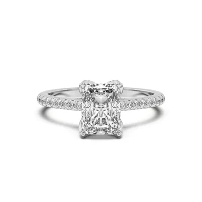 Marian Lab Diamond-Encrusted Tulip Prong Pavé Engagement Ring