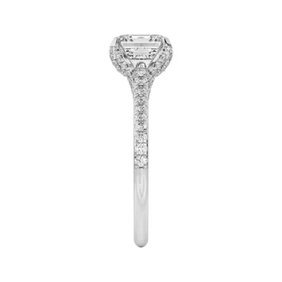 Marian Lab Diamond-Encrusted Tulip Prong Pavé Engagement Ring