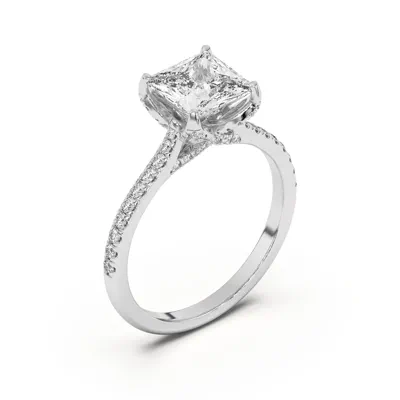 Marian Diamond-Encrusted Tulip Prong Pavé Engagement Ring