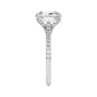 Marian Lab Diamond-Encrusted Tulip Prong Pavé Engagement Ring