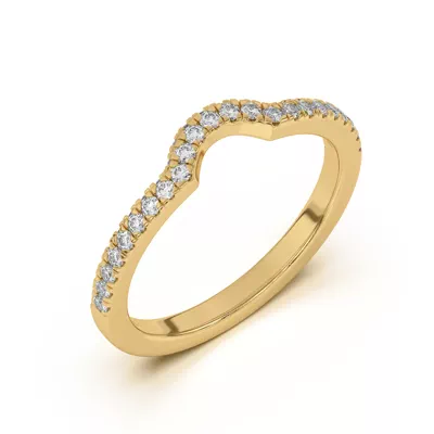 Nelly Curved Pavé Band