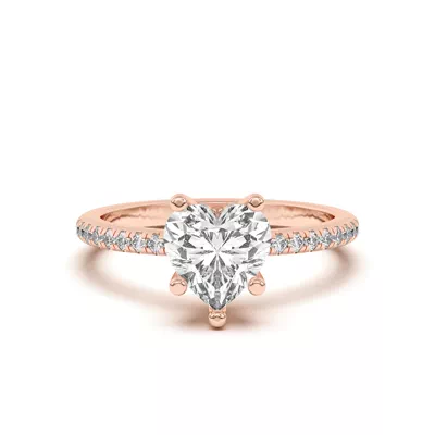 Marie Classic Hidden Halo Lab Pavé Engagement Ring
