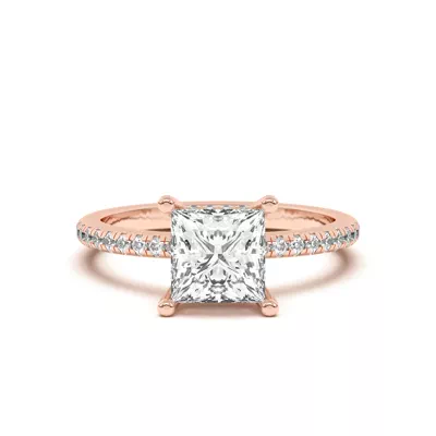 Marie Classic Hidden Halo Pavé Engagement Ring