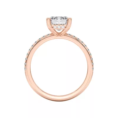 Marie Classic Hidden Halo Pavé Engagement Ring