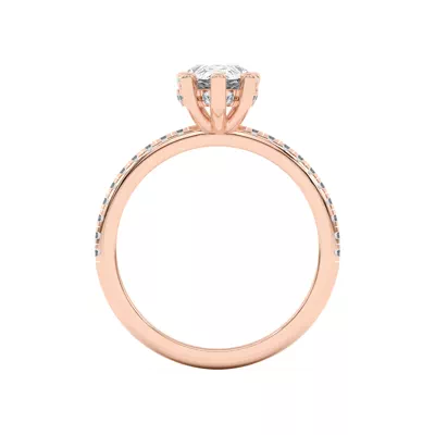 Marie Classic Hidden Halo Pavé Engagement Ring