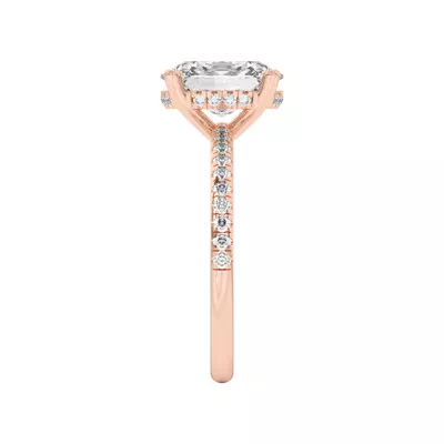 Marie Classic Hidden Halo Pavé Engagement Ring