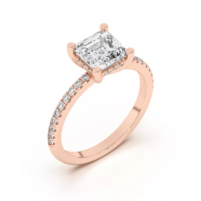 Marie Classic Hidden Halo Pavé Engagement Ring