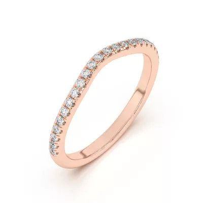 Marie Classic Curved Pavé Lab Band