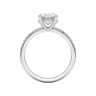 Marie Classic Hidden Halo Pavé Engagement Ring
