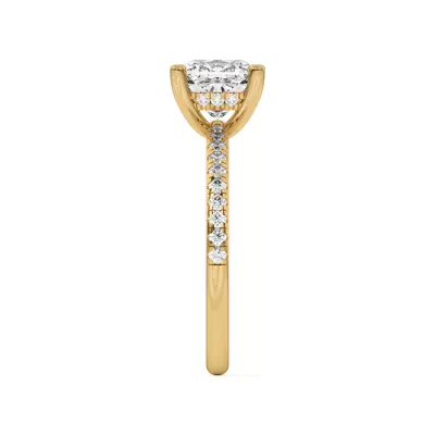 Marie Classic Hidden Halo Lab Pavé Engagement Ring