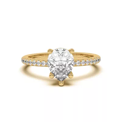 Marie Classic Hidden Halo Lab Pavé Engagement Ring