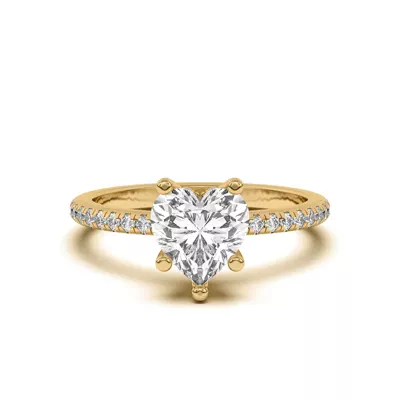 Marie Classic Hidden Halo Lab Pavé Engagement Ring