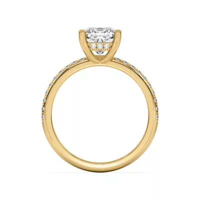 Marie Classic Hidden Halo Pavé Engagement Ring