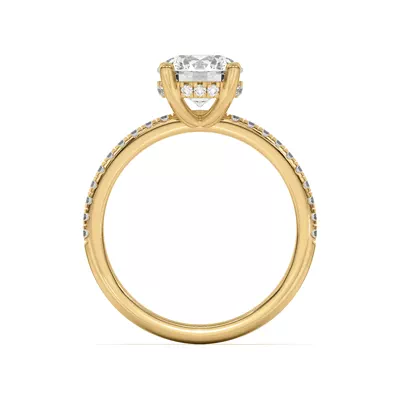 Marie Classic Hidden Halo Pavé Engagement Ring