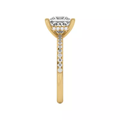 Marie Classic Hidden Halo Pavé Engagement Ring