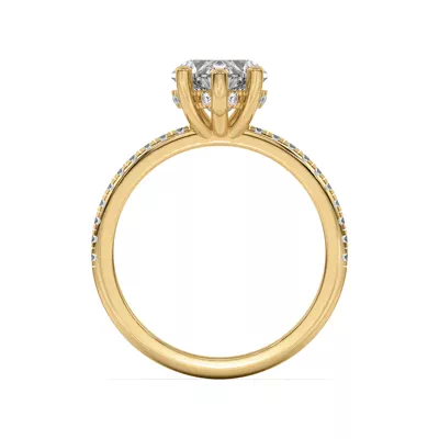 Marie Classic Hidden Halo Pavé Engagement Ring