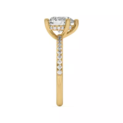 Marie Classic Hidden Halo Pavé Engagement Ring