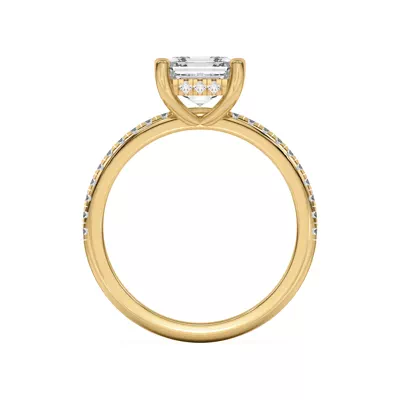Marie Classic Hidden Halo Pavé Engagement Ring