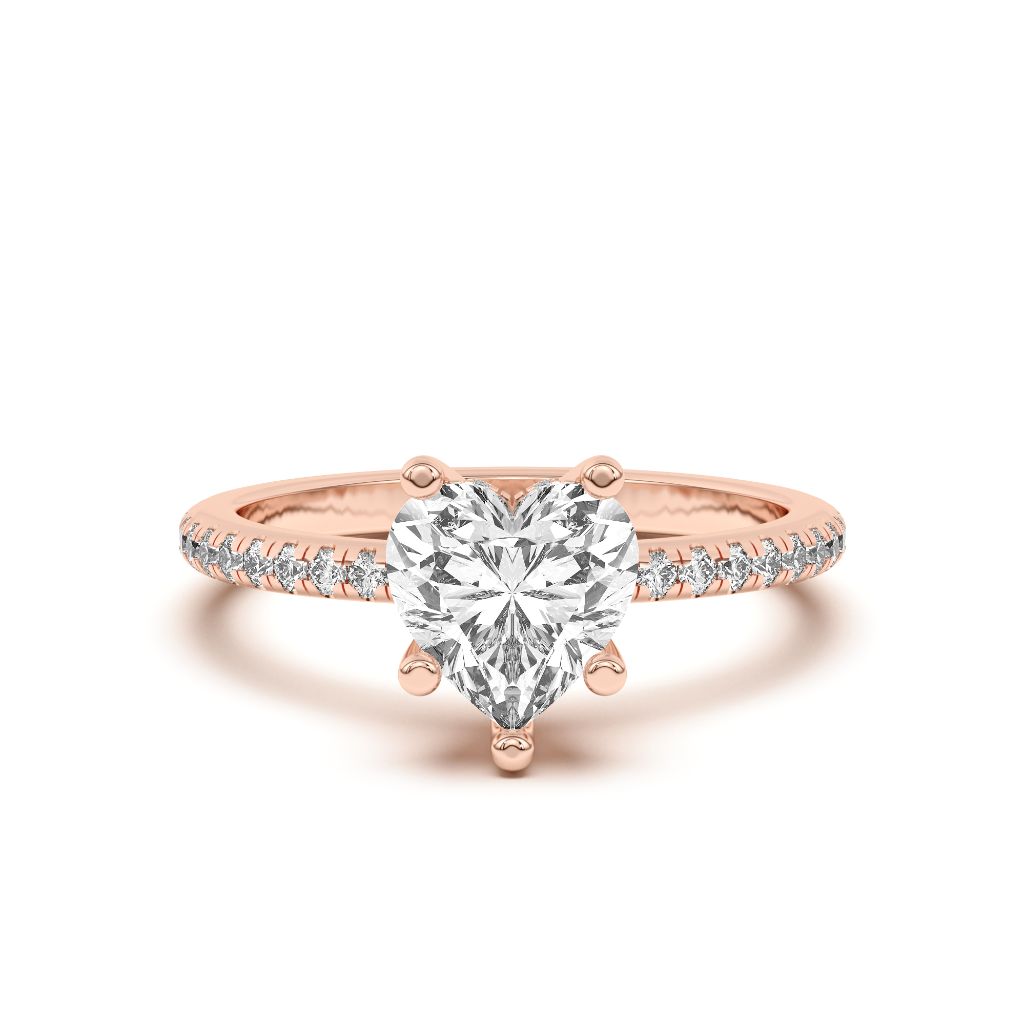 Marie Classic Hidden Halo Lab Pavé Engagement Ring