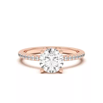 Marie Classic Hidden Halo Pavé Engagement Ring