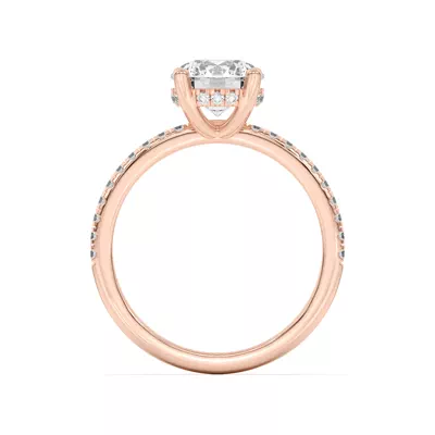 Marie Classic Hidden Halo Pavé Engagement Ring