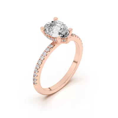 Marie Classic Hidden Halo Pavé Engagement Ring