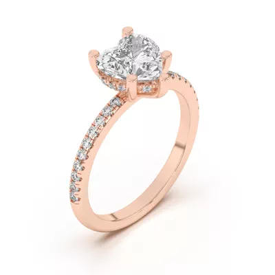 Marie Classic Hidden Halo Pavé Engagement Ring