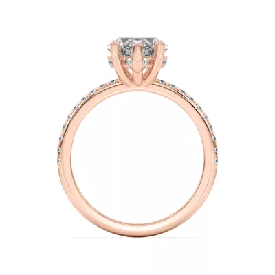 Marie Classic Hidden Halo Pavé Engagement Ring