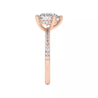 Marie Classic Hidden Halo Pavé Engagement Ring