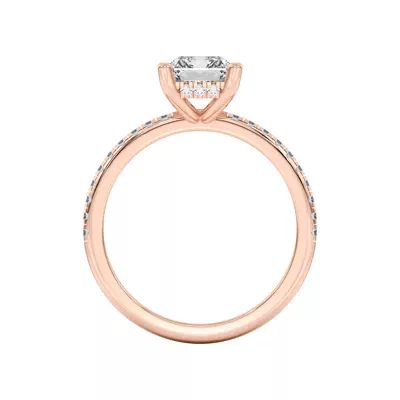 Marie Classic Hidden Halo Pavé Engagement Ring