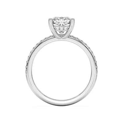 Marie Classic Hidden Halo Lab Pavé Engagement Ring