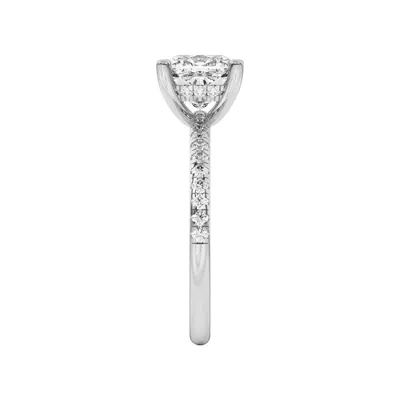 Marie Classic Hidden Halo Lab Pavé Engagement Ring