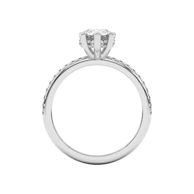 Marie Classic Hidden Halo Lab Pavé Engagement Ring