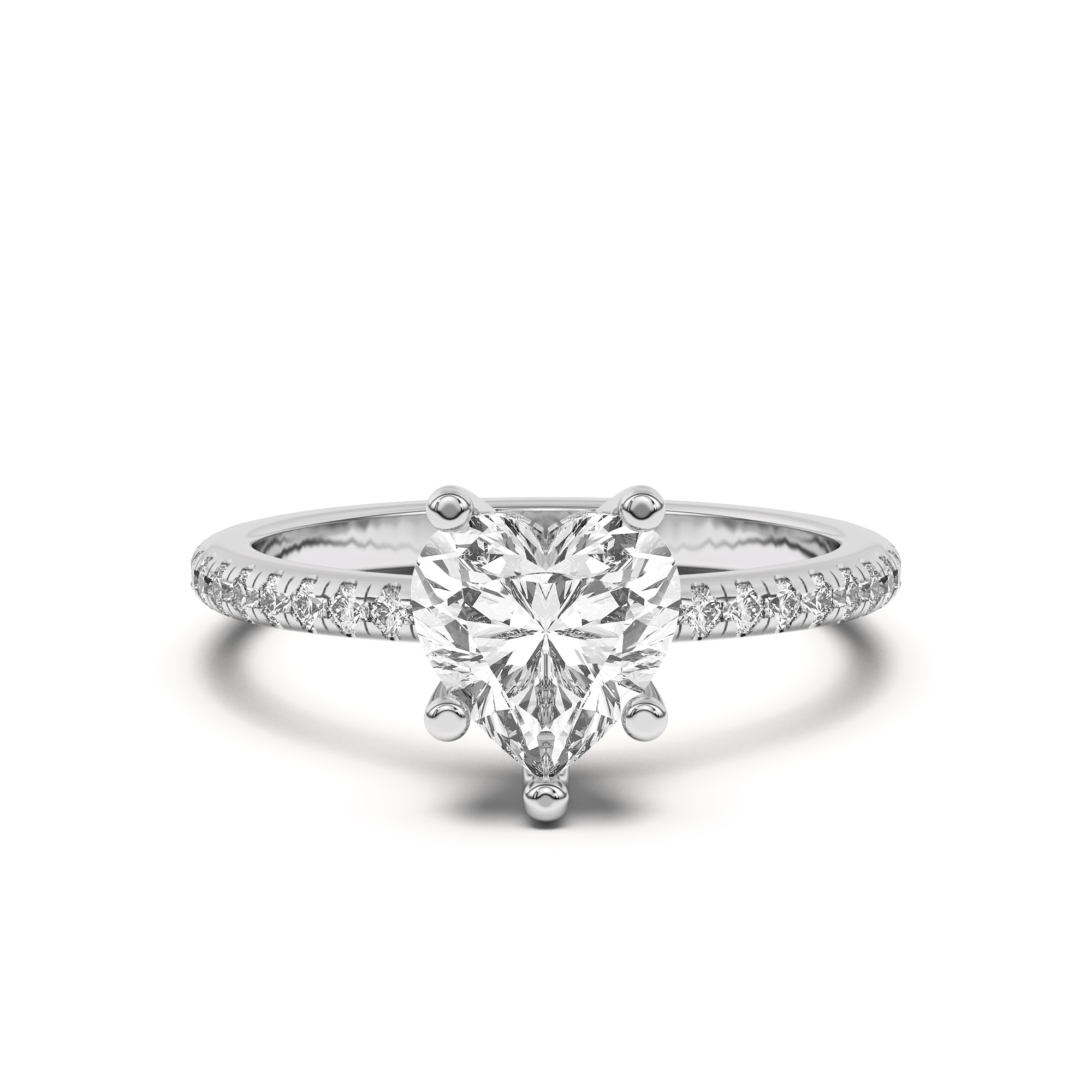 Marie Classic Hidden Halo Lab Pavé Engagement Ring