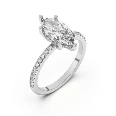Marie Classic Hidden Halo Pavé Engagement Ring