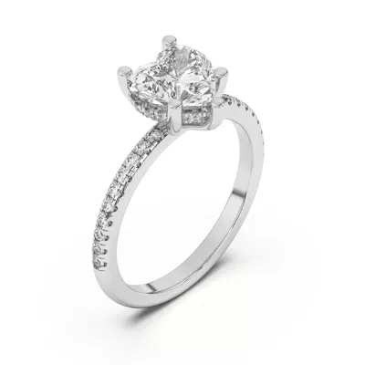 Marie Classic Hidden Halo Pavé Engagement Ring