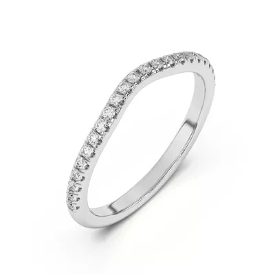 Marie Classic Curved Pavé Lab Band