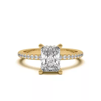 Marie Classic Hidden Halo Lab Pavé Engagement Ring