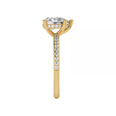 Marie Classic Hidden Halo Pavé Engagement Ring