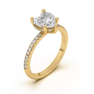 Marie Classic Hidden Halo Pavé Engagement Ring
