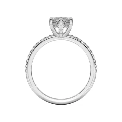 Marie Classic Hidden Halo Lab Pavé Engagement Ring