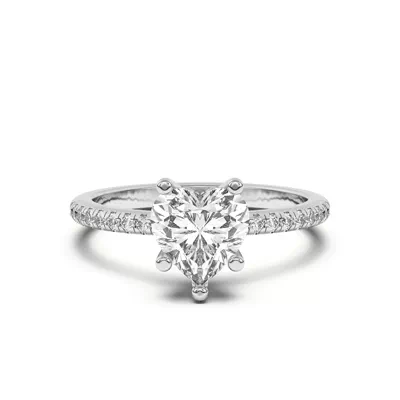 Marie Classic Hidden Halo Lab Pavé Engagement Ring