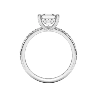 Marie Classic Hidden Halo Lab Pavé Engagement Ring