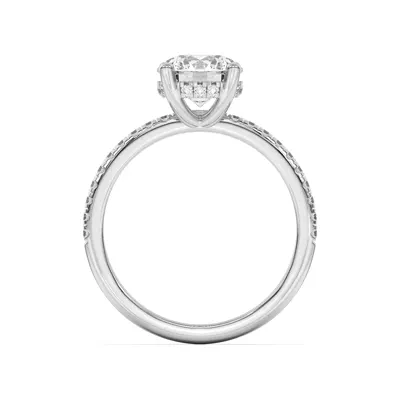 Marie Classic Hidden Halo Pavé Engagement Ring