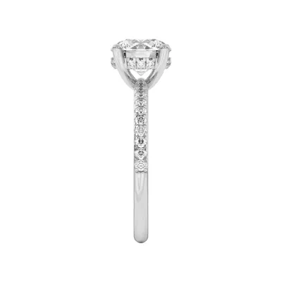 Marie Classic Hidden Halo Pavé Engagement Ring