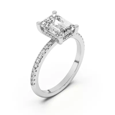 Marie Classic Hidden Halo Pavé Engagement Ring