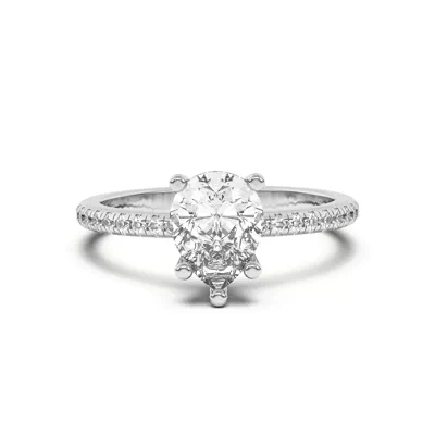 Marie Classic Hidden Halo Pavé Engagement Ring